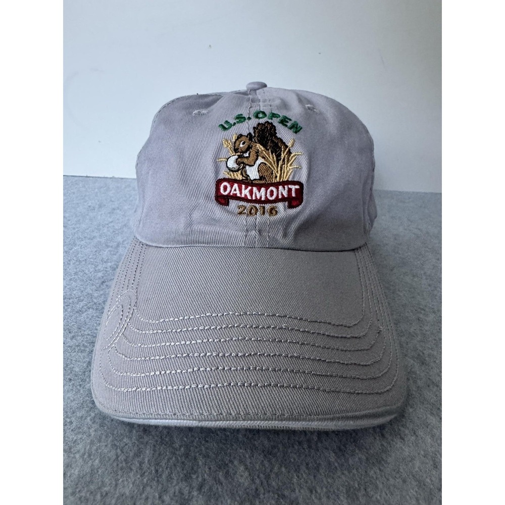 2016 U.S. Open Oakmont Hat Cap Strap Back Mens One Size Gray Golf USGA Member